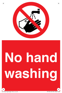 No hand washing